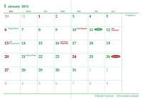 monthly schedule